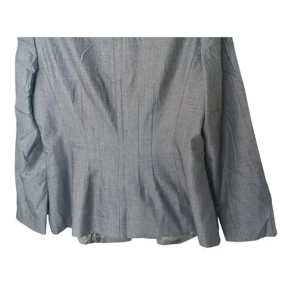 Giorgio Armani Gray Wool Silk Blend Jacket Blazer Size 46 (US 12) Made in Italy - Picture 8 of 16